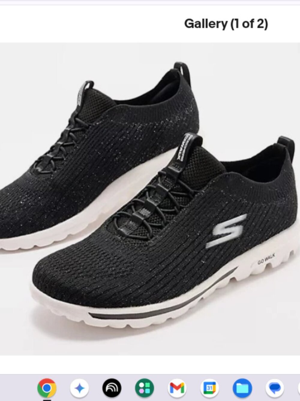 Skechers GOWalk Trvel Wshble Knit Slip-On Sneakers-Saint Tropez-Black-5M-A619988